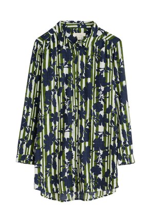 WREN FLUTTER - Blus - green camellia stripe forest green