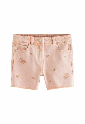 EMBROIDERY FRAY - Shorts di jeans - orange