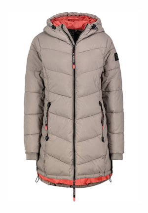 WARME MIT KAPUZE UND REISSVERSCHLUSSTASCHEN - Winter coat - braun