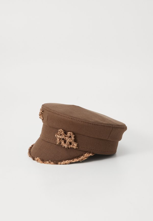 MONOGRAM EMBELLISHED FRINGED BAKER BOY - Cap