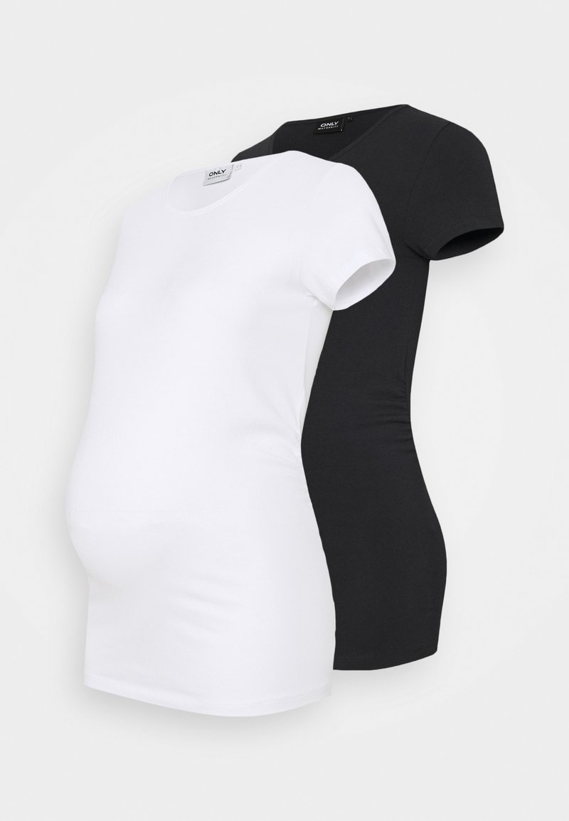 ONLY MATERNITY OLMLOVELY ONECK 2PACK - T-shirt básica - night sky/white