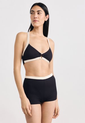 BANDWAVE MULTI FIT TRIM FRONT BRALETTE - Sutien costum de baie din două piese - black