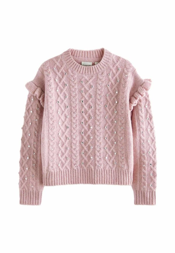 FRILL DETAIL DIAMANTE - Strickpullover