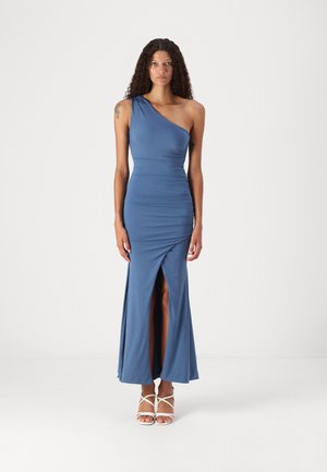 ONE SLEEVE ROUCHED MAXI - Cocktail dress / Party dress - indigo blue