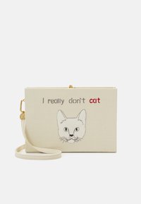BOOK CLUTCH I REALLY DON'T CAT STRAPPED - Alkalmi kézitáska - bosco