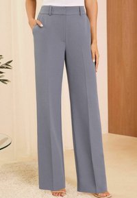 Love & Roses HIGH WAIST WIDE LEG TAILORED  - Kalhoty - grey