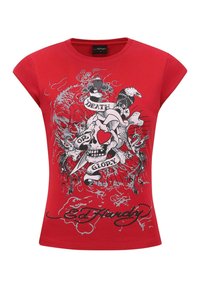 WOMENS DEATH OR GLORY LOVE CAP SLEEVE - T-shirts print - red