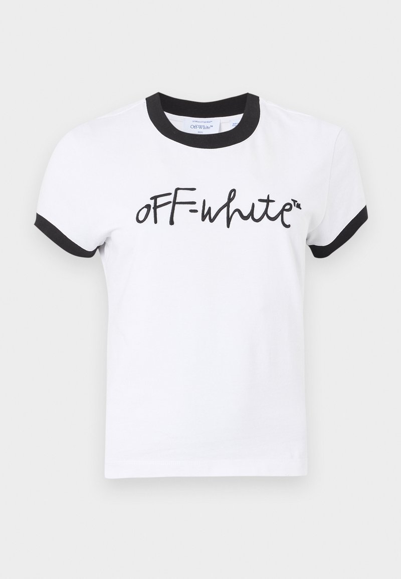Off White Script OFF-WHITE SCRIPT FITTED TEE - T-Shirt print - white/weiß - Zalando