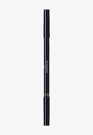 Crayon à sourcils rétractable noir avec capuchon, design fin et marque Dr. Hauschka sur fond blanc.