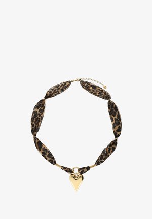 My Jewellery LEOPARD WITH STATEMENT HEART - Halskette - gold coloured