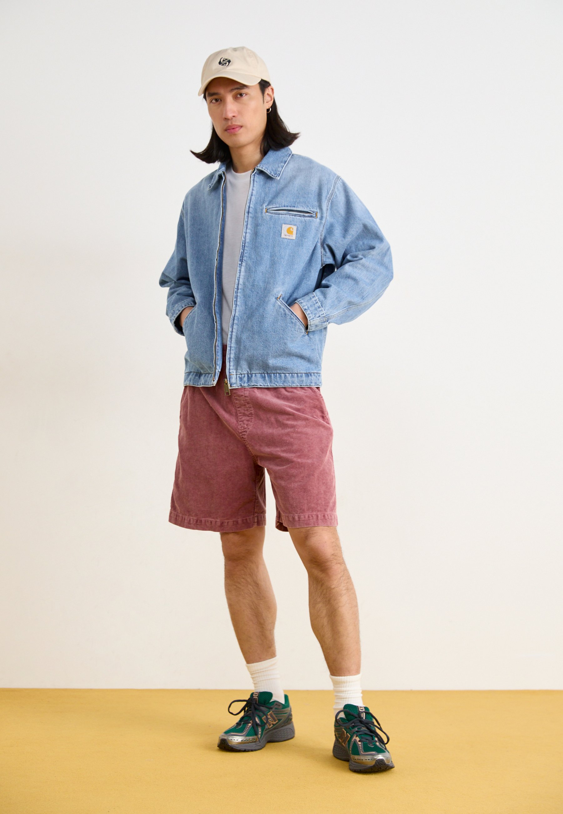 Carhartt WIP DETROIT JACKET - Denim jacket - blue burst washed