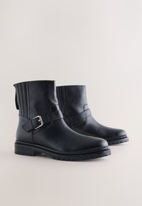 Next REGULAR FIT - FOREVER COMFORT BIKER - Aulinukai su platforma - black leather