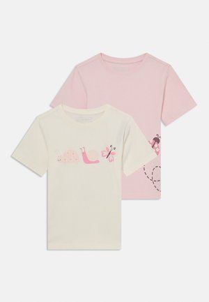 2 PACK - Potiskana majica - white/light pink