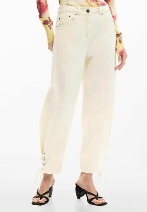 WITH TIES - Pantaloni - beige