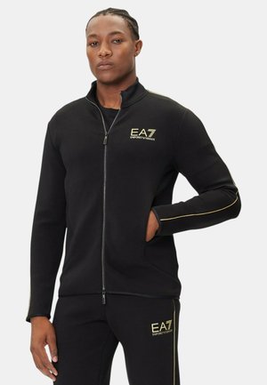 Felpa con zip - black