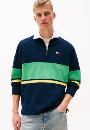COLOURBLOCK RUGBY - Topper langermet - dark night navy