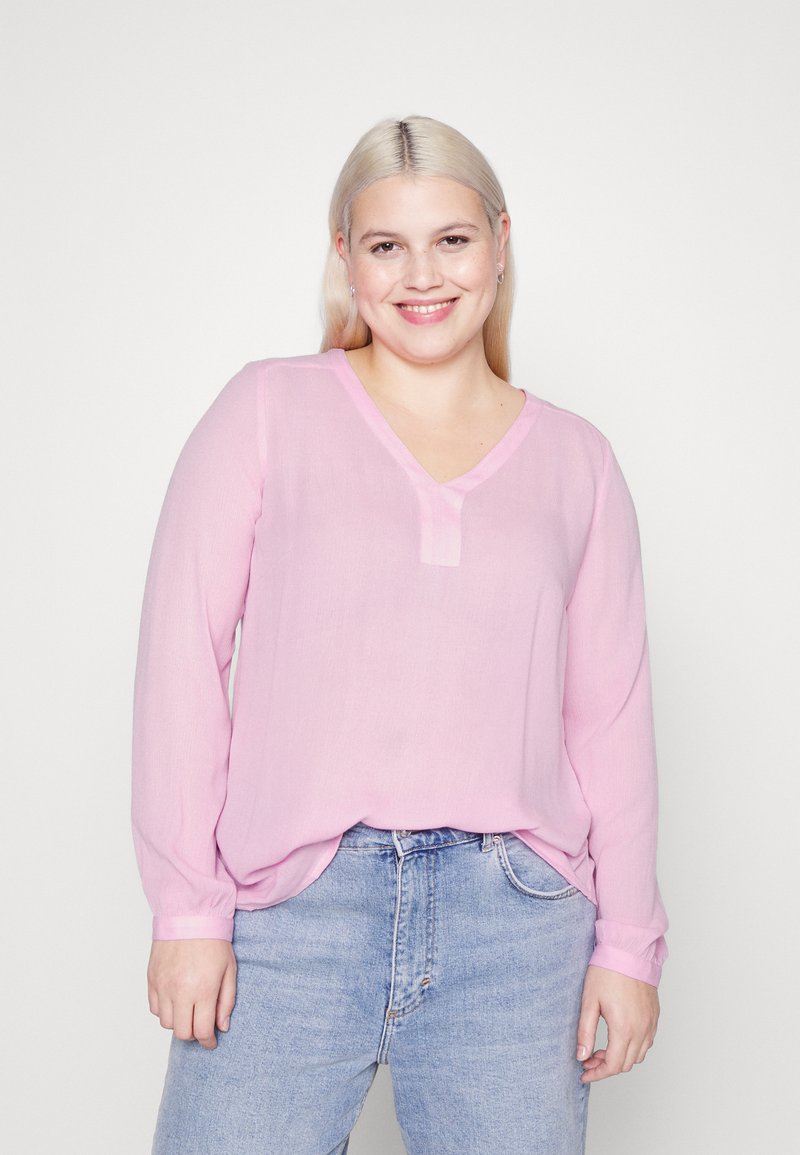 Viskose-Bluse KCami Stanley, pink - Kaffe Curve