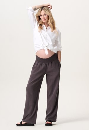 WIDE LEG FIT UNDER THE BELLY - Broek - forged iron