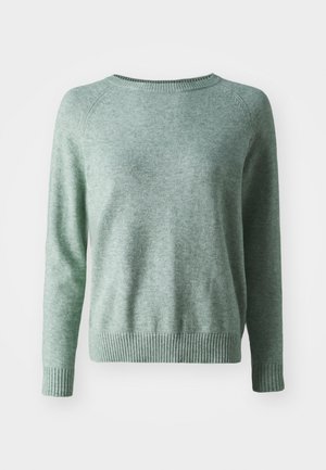 Striktrøje - mottled green