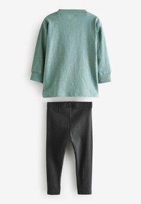 Next LONG SLEEVE SET - REGULAR FIT - Tepláková súprava - green dinosaur
