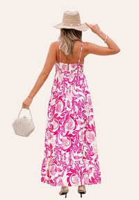 Cupshe VIBRANT FLORAL FOR EFFORTLESS SUMMER STYLE - Maxi-jurk - pink