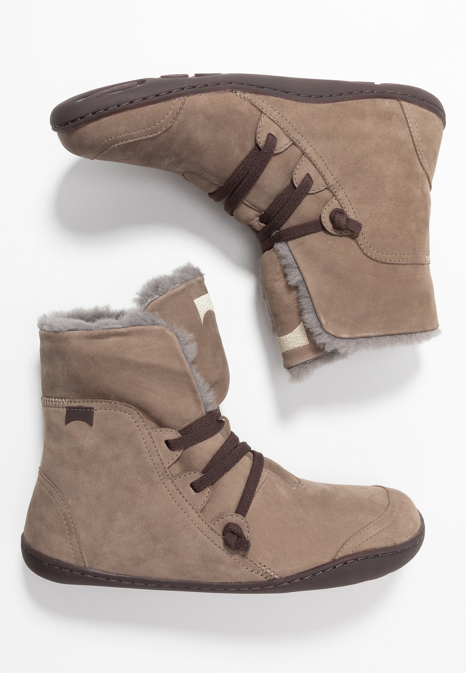 Camper PEU CAMI - Botines con cordones - medium grey/marrón topo -  Zalando.es
