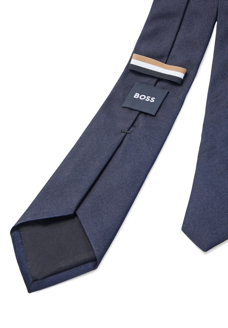 TigerTie stretta cravatta - blu scuro azzurro antracite striato