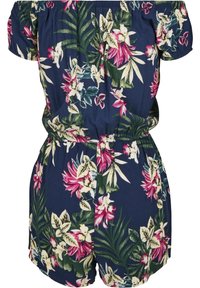 Urban Classics LADIES AOP OFF SHOULDER SHORT JUMPSUIT - Kezeslábas - blue flower