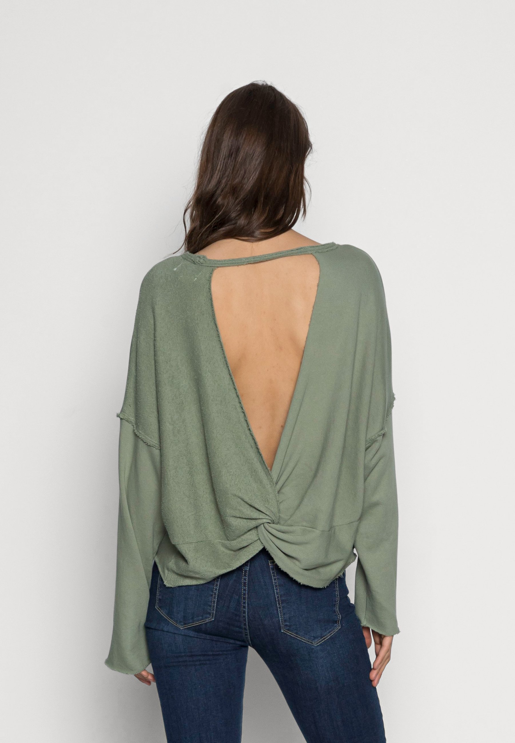 open back sweatshirt