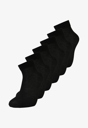 QUARTER SOCKS UNISEX 6 PACK - Strumpor - black