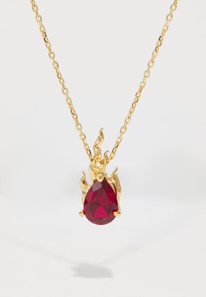 GEM IN HEAT NECKLACE LAB RUBY UNISEX - Kaulakoru - gold-coloured