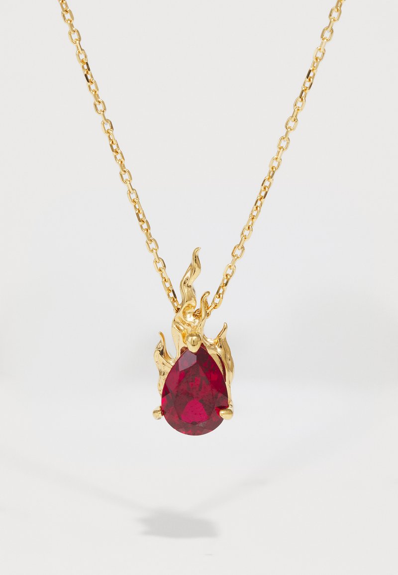 Alan Crocetti GEM IN HEAT NECKLACE LAB RUBY UNISEX - Necklace - gold-coloured