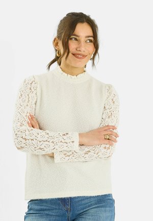 BI-MATIÈRE BRILLANT - Blusa - ecru