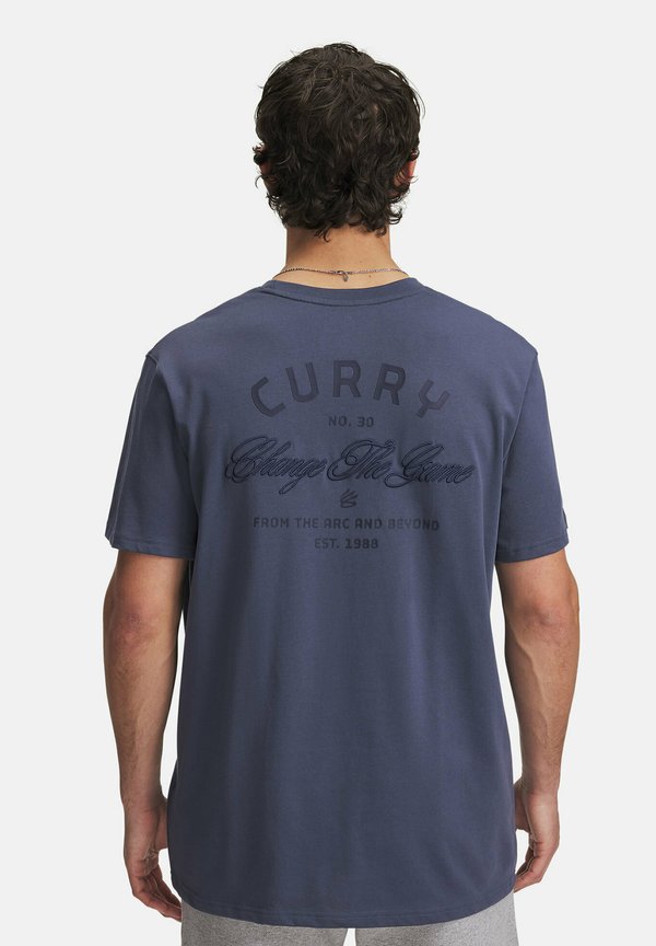 CURRY HEAVYWEIGHT VERBIAGE - Print T-shirt - downpour gray