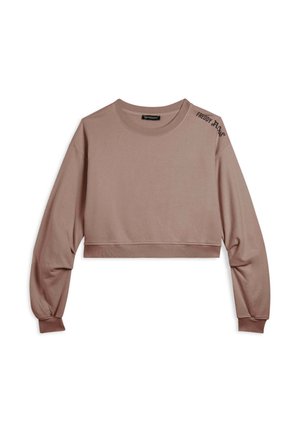 OVERSIZE CROPPED CON STAMPA FLOW SULLA SPALLA - Sudadera - mottled light pink