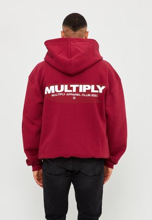 Sweater met rits - red