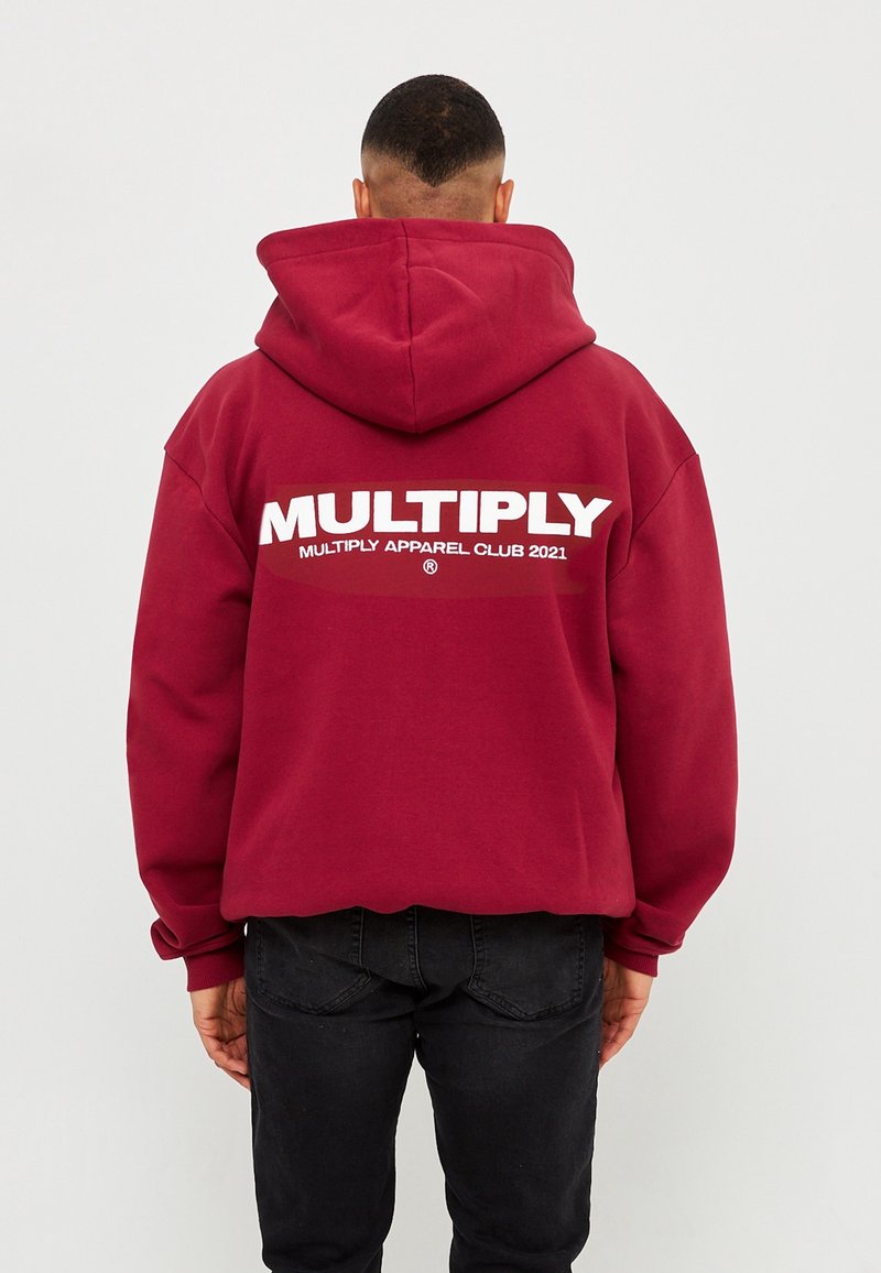Multiply Apparel Felpa con zip - red