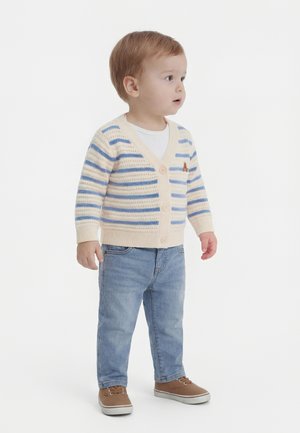 STRIPE CARDI UNISEX - Vesta na kopčanje - dark blue