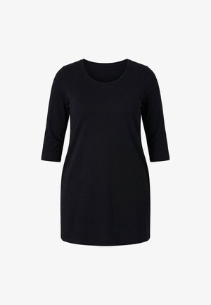 Ulla Popken, 3/4 SLEEVE ROUND NECK KNIT TUNIC - Langarmshirt - black