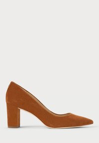 LANETTE SUEDE BLOCK HEEL PUMP - Klassiske pumps - tan