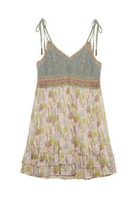 NÜD by Nekane V-NECK WITH EMBROIDERED BEADING AT THE NECKLINE AND WAIST - Vestido informal - verdes