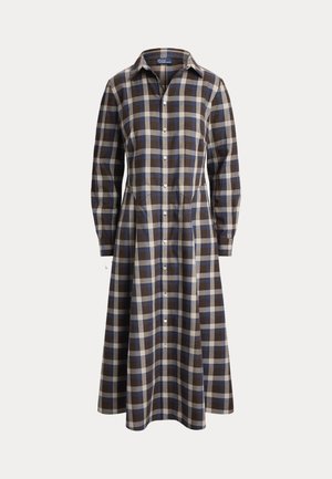 Polo Ralph Lauren, PLAID COTTON TWILL SHIRT DRESS - Robe chemise - brown/blue