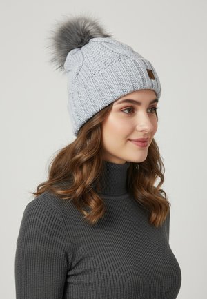 Faera, WEICHE UND WARME STRICKMÜTZE FÜR KALTE WINTERTAGE - Beanie - blau