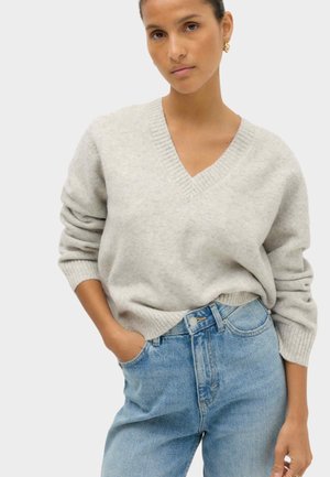 Marks & Spencer, COSY VEE JUMPER. - Jumper - grey marl