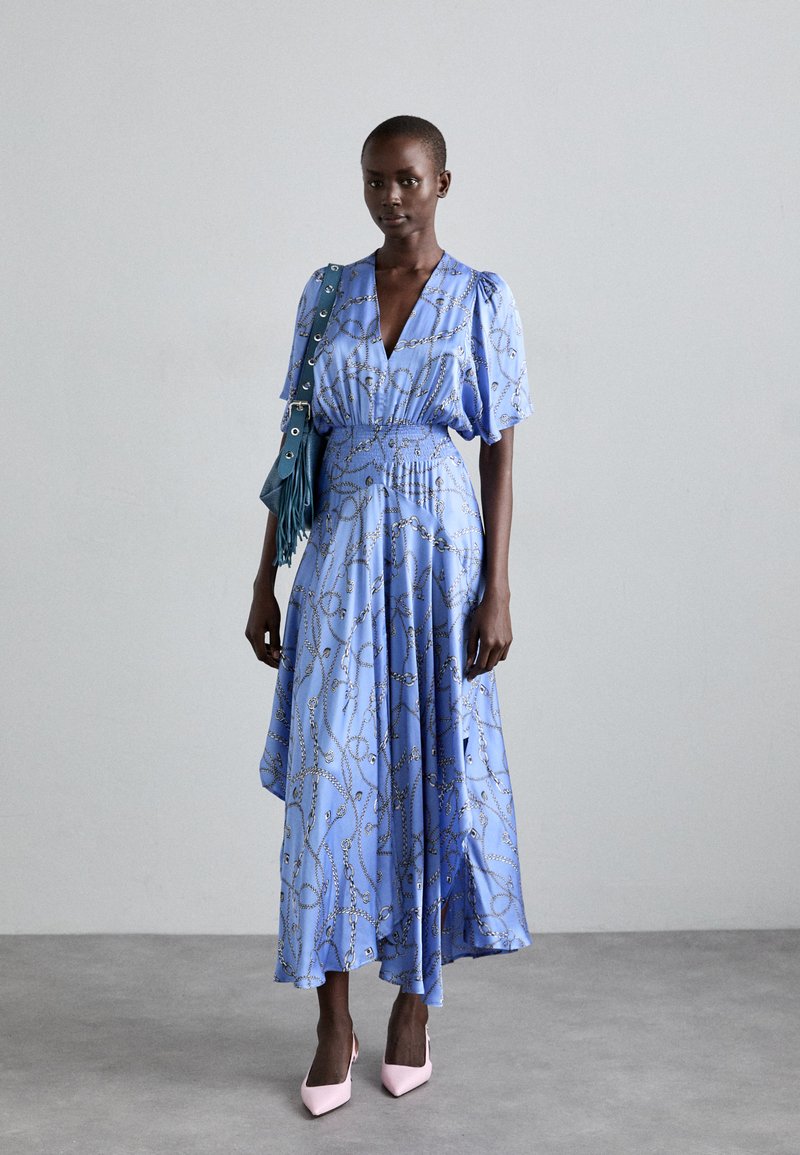 Maje RACHELIANI - Occasion wear - imprim chaines bleu/blue - Zalando Maje RACHELIANI - Occasion wear - imprim chaines bleu/blue - Zalando