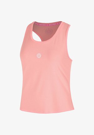 BIDI BADU, TANK-RACERBACK - Top - neon rosa logo white