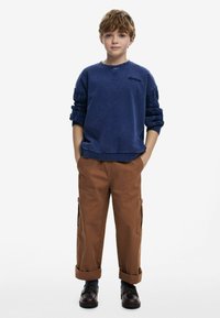 Desigual CABLE SLEEVE   - Sudadera - blue