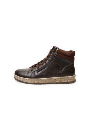 High-top trainers - dark brown