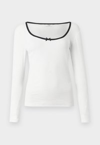 JDYSOFIA BOW - Long sleeved top - cloud dancer/black