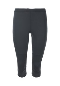 Leggings nere a tre quarti realizzati in materiale elasticizzato, caratterizzati da un design senza cuciture e dal logo 'ENDURANCE' lungo il lato.